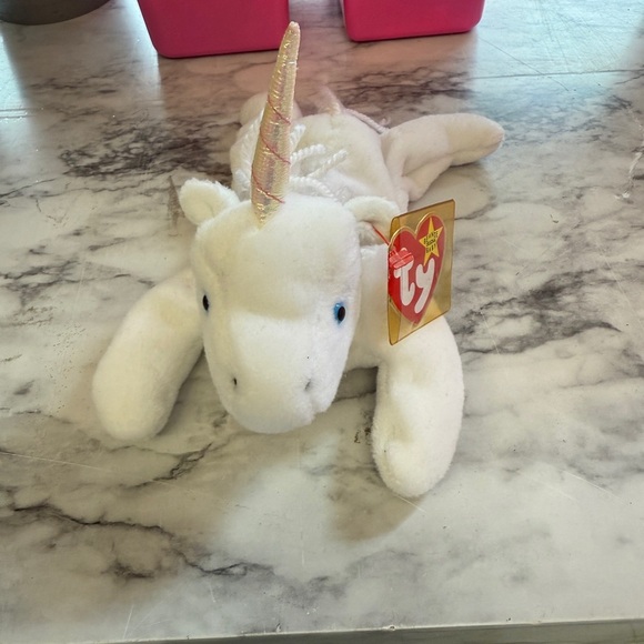 Ty Sparkling White Unicorn Plush - Picture 1 of 5